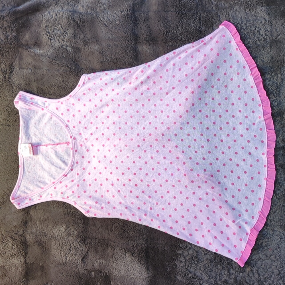 Pink Ruffles and Polka Dot PJ Top